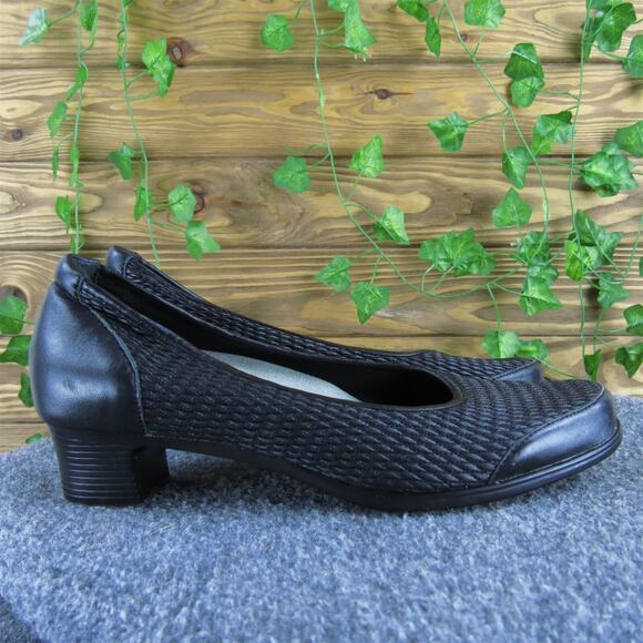FootSmart Women's Pump Black Leather Pump 10 Medium Gently Used 2025 - Picture 3 of 7